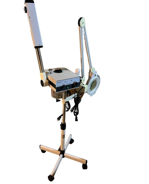 Metal 3-in-1 Facial Steamer Magnifying Lamp and High Frequency